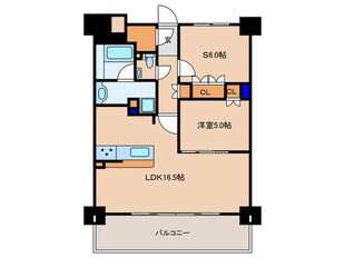 ｸﾚｳﾞｨｱ大阪同心ｳｴｽﾄ(403)の物件間取画像